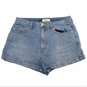 Forever 21 Denim High Waist Cuffed Shorts Size 27